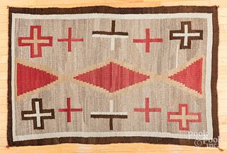 Navajo Indian rug, 65" x 43".