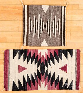 Two small Navajo textiles