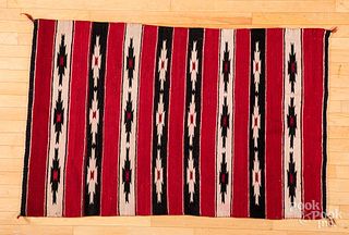 Navajo Indian rug, with banded design, 60" x 38".