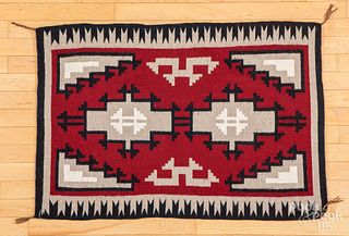 Navajo Indian rug, 41" x 29".
