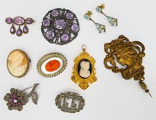 FABULOUS LOT OF ANTIQUE JEWELRY AND SOME SILVER