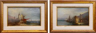 Pr 19th CENTURY CONTINENTAL OIL PAINTINGS ON CANVA
