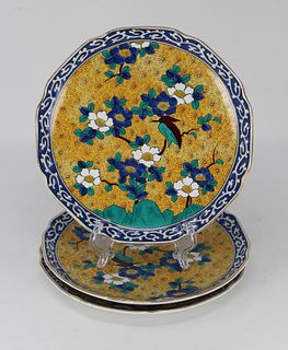 (3) Japanese Kutani HandDecorated Porcelain Plates