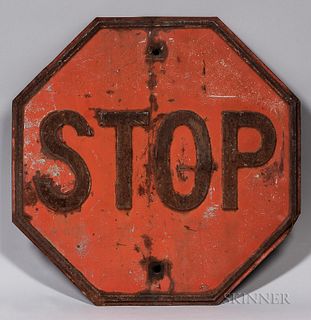 Early Metal Stop Sign