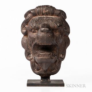 Cast Iron Lion Head Architectural Fitting