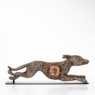 Painted Cast Iron Greyhound Shooting Gallery Target