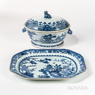 Export Porcelain Tureen and Platter