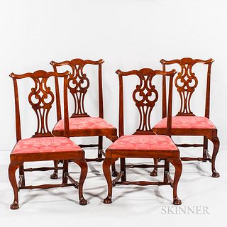 Set of Four Chippendale Dining Chairs
