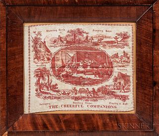 Printed Textile "The Cheerful Companions,"