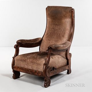 Classical Upholstered Open Armchair
