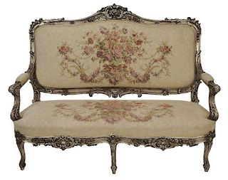 Louis XV Style Carved and Silver-