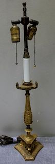 Fine Quality Egyptian Revival Bronze Candlestick