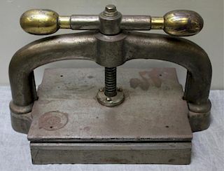 Antique Iron And Brass Book Press.