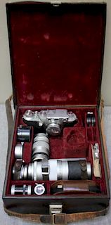 Fine and Complete Leica IIIf Camera Outfit.