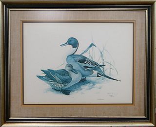 J.F. LANSDOWNE NUMBERED PRINT OF A DUCK