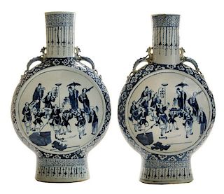 Pair Blue and White Porcelain