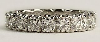 Lady's approx. 2.10 Carat Round Cut Diamond and Platinum Eternity Band