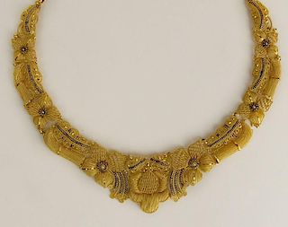 Delicate Turkish Filigree 19 Karat (or higher) Yellow Gold Necklace