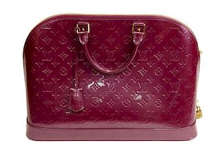 Louis Vuitton Alma Vernis Lavender Patent Leather Monogram Handbag