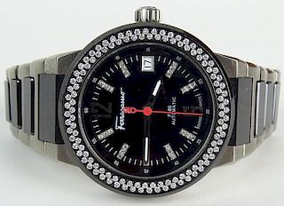 Salvatore Ferragamo F-80 Black Titanium Automatic Watch