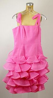 From a Palm Beach Socialite, A Retro/Vintage Victor Costa Pink Chiffon Party Dress