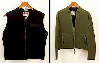 Men's Vintage Jean Paul Gaultier, JPG Jeans "Neoprene" Jacket and Vest