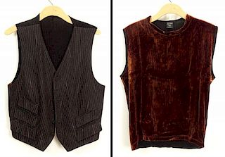 Men's Vintage Jean Paul Gaultier Homme Vest and Jean Paul Gaultier Homme Pull Over Velvet Sweater Vest