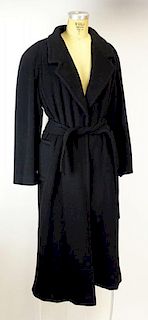 From a Palm Beach Socialite, A Retro/Vintage Regency Black Cashmere Coat With Belt