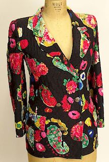 From a Palm Beach Socialite, A Emanuel Ungaro Quilted Silk Flower Print Jacket