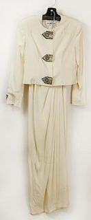 From a Palm Beach Socialite, a Retro/Vintage  Akira Off White Evening Dress and Jacket