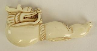 Vintage Japanese Ivory Netsuke. "Mythical Beast"