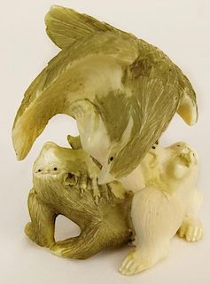 Hand Carved Ivory Antique Japanese Netsuke