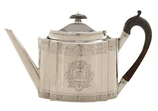 18th Century English Silver Teapot
