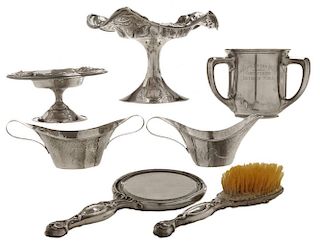 Seven Pieces Sterling Hollowware