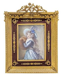 A French Gilt Bronze Frame Height 10 3/4 x width 8 inches.