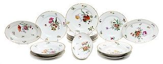 An Assembled Bing and Grondahl Porcelain Dinner Service Diameter of plate 9 1/4 inches.
