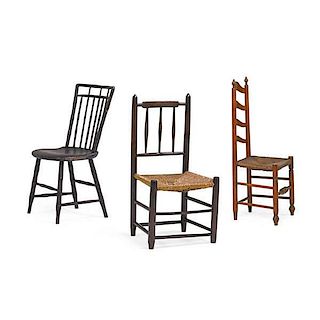 GROUP OF THREE AMERICAN CHAIRS