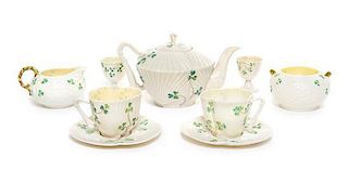 * A Belleek Porcelain Tea Service Height of tallest 5 1/2 inches.