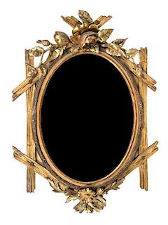 * A Victorian Giltwood Mirror Height 27 1/2 x width 20 1/4 inches.