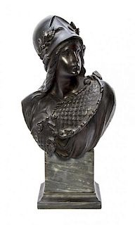 * A French Bronze Bust Height overall 15 1/4 inches.