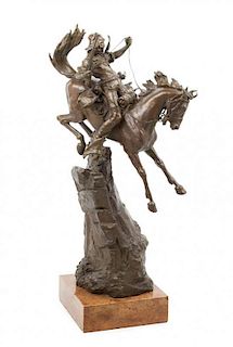 An Austrian Bronze Figural Group Height 30 inches.