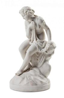A Parian Ware Figure Height 13 1/4 inches.
