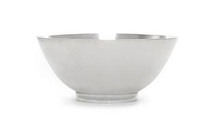 * An American Silver Small Bowl, Tiffany & Co., New York, NY, circular, with plain tapered sides, raised on a short foot rim.