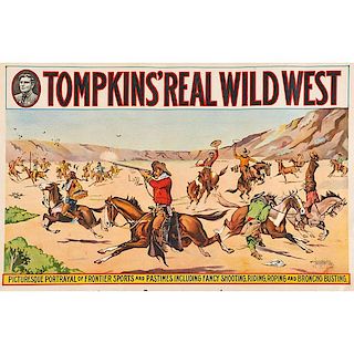 FIVE LARGE TOMPKINS WILD WEST POSTERS