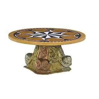 NEOCLASSICAL STYLE PIETRA DURA TOP COFFEE TABLE