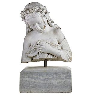 MARBLE BUST OF A WOMAN