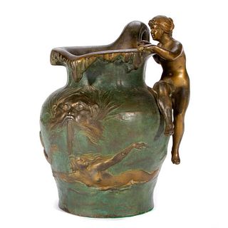 Beaux Arts bronze pitcher.