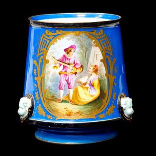 A continental Sevres style vase.