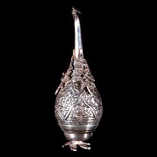 A Persian rosewater bottle.