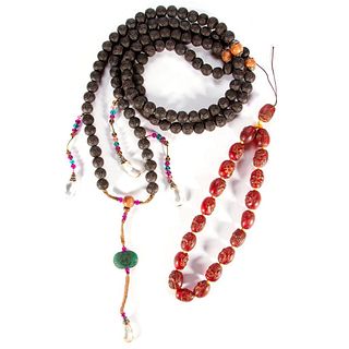 Two Chinese prayer bead